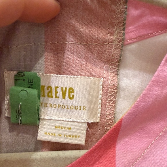 Anthropologie Pink and Cream Striped Top - Picture 2 of 4